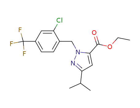 ethyl 1-[2-chloro-4-(trifluoromethyl)benzyl]-3-isopropyl-1H-pyrazole-5-carboxylate