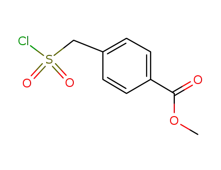 Molecular Structure of 130047-14-2 (BENZOIC ACID, 4-[(CHLOROSULFONYL)METHYL]-, METHYL ESTER)