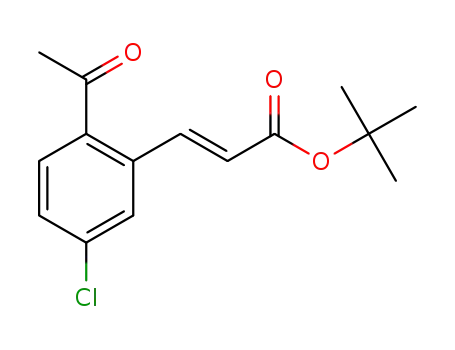 Molecular Structure of 1329166-57-5 ((E)-tert-butyl 3-(2-acetyl-5-chlorophenyl)acrylate)