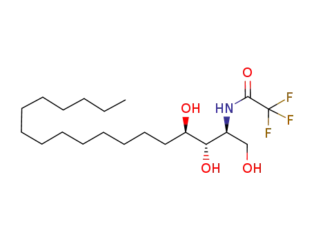 Molecular Structure of 354149-81-8 (2,2,2-trifluoro-N-[(2S,3S,4R)-1,3,4-trihydroxyoctadecan-2-yl]acetamide)