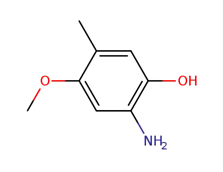 Molecular Structure of 708967-30-0 (Phenol, 2-amino-4-methoxy-5-methyl- (9CI))