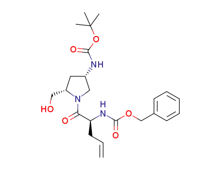 benzyl N-((1S)-1-[(2S,4S)-4-[(tert-butoxycarbonyl)amino]-2-(hydroxymethyl)tetrahydro-1H-pyrrol-1-yl]-carbonyl-3-butenyl)carbamate