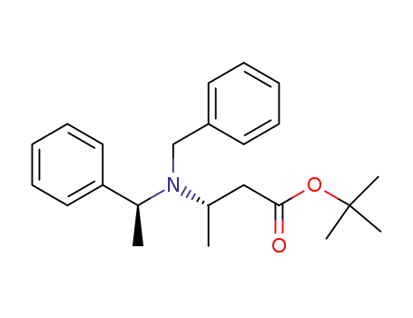 Butanoic acid, 3-[[(1S)-1-phenylethyl](phenylmethyl)amino]-,
1,1-dimethylethyl ester, (3S)-