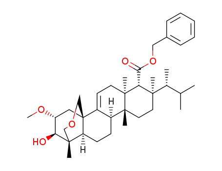 benzyl (1S,4aR,6aS,7R,8R,10aR,10bR,12aR,14R,15R)-8-[(1R)-1,2-dimethylpropyl]-15-hydroxy-14-methoxy-1,6,6a,7,8,9,10,10a,10b,11,12,12a-dodecahydro-1,6a,8,10a-tetramethyl-4H-1,4a-propano-2H-phenanthro[1,2-c]pyran-7-carboxylate