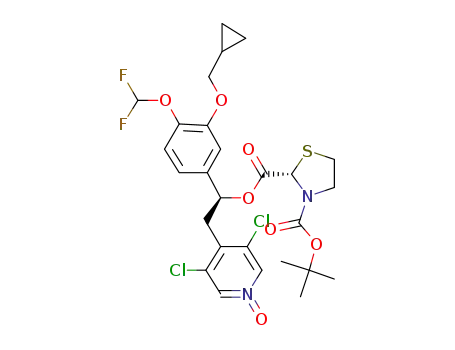 O<sub>3</sub>-tert-butyl O<sub>2</sub>-[(1S)-1-[3-(cyclopropylmethoxy)-4-(difluoromethoxy)phenyl]-2-(3,5-dichloro-1-oxido-pyridin-1-ium-4-yl)ethyl](2S)-thiazolidine-2,3-dicarboxylate