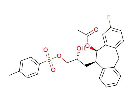acetic acid 8-fluoro-11-[2-hydroxy-3-(toluene-4-sulfonyloxy)-propyl]-10,11-dihydro-5H-dibenzo[a,d]cyclohepten-10-yl ester