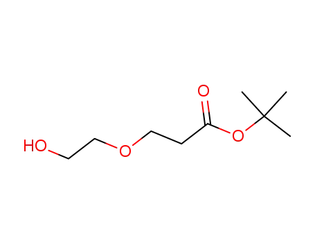 Molecular Structure of 671802-00-9 (tert-Butyl 3-(2-hydroxyethoxy)propanoate)