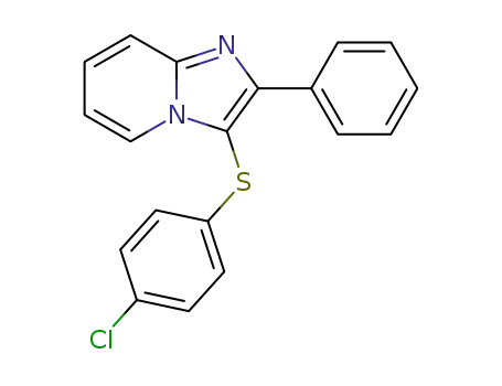 Molecular Structure of 306278-24-0 (4-chlorophenyl 2-phenylimidazo[1,2-a]pyridin-3-yl sulfide)