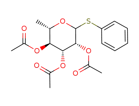 Molecular Structure of 153745-67-6 (phenyl 2,3,4-tri-O-acetyl-1-thio-β-L-rhamnopyranoside)