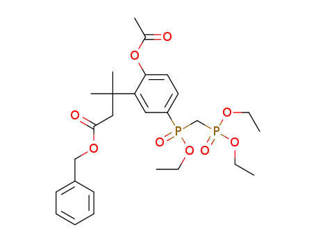 benzyl 3-(2-acetoxy-5-(ethoxy(diethylphosphonomethyl)phosphinoyl)phenyl)-3-methylbutanoate