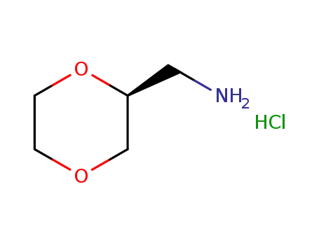 Molecular Structure of 1523541-96-9 ((2S)-1,4-Dioxane-2-MethanaMine hydrochloride)