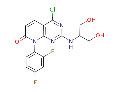 4-chloro-8-(2,4-difluorophenyl)-2-{[2-hydroxy-1-(hydroxymethyl)ethyl]amino}pyrido[2,3-d]pyrimidin-7(8H)-one