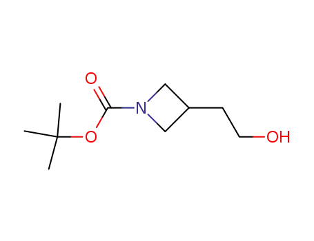 Molecular Structure of 152537-03-6 (TERT-BUTYL 3-(2-HYDROXYETHYL)AZETIDINE-1-CARBOXYLATE)