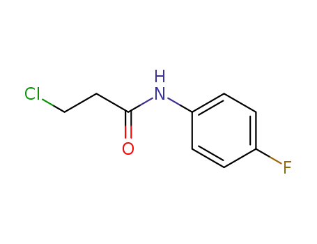 Molecular Structure of 56767-37-4 (N-(4-FLUOROPHENYL)-3-CHLOROPROPANAMIDE)