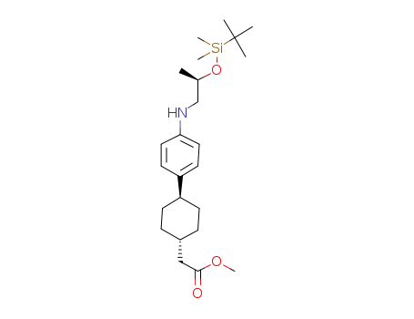 methyl [trans-4-(4-{[(2R)-2-{[tert-butyl(dimethyl)silyl]oxy}propyl]-amino}phenyl)cyclohexyl]acetate
