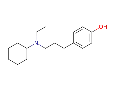 Molecular Structure of 841200-88-2 (Phenol, 4-[3-(cyclohexylethylamino)propyl]-)