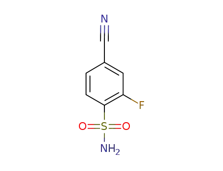 Molecular Structure of 918967-40-5 (Benzenesulfonamide, 4-cyano-2-fluoro-)