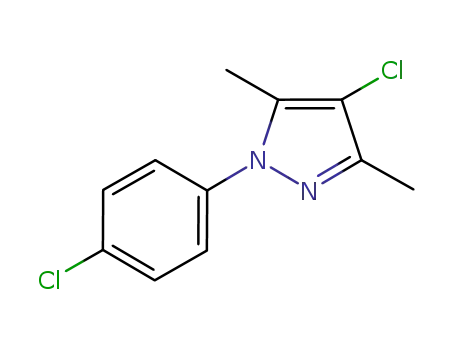 Molecular Structure of 1006613-70-2 (4-chloro-1-(4-chlorophenyl)-3,5-dimethyl-1H-pyrazole)