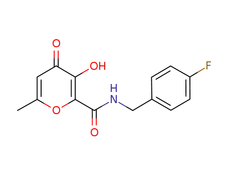 4H-Pyran-2-carboxamide,
N-[(4-fluorophenyl)methyl]-3-hydroxy-6-methyl-4-oxo-