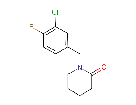 Molecular Structure of 865300-49-8 (1-(3-chloro-4-fluorobenzyl)piperidin-2-one)