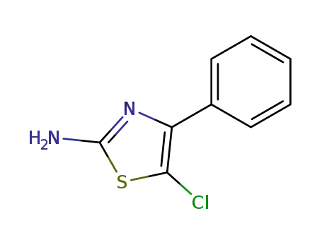 Molecular Structure of 50729-62-9 (2-Thiazolamine, 5-chloro-4-phenyl-)