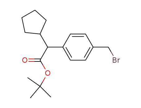 Molecular Structure of 157312-16-8 (tert-butyl [4-(bromomethyl)phenyl](cyclopentyl)acetate)