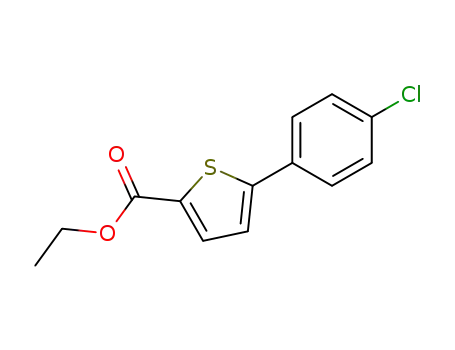 Molecular Structure of 19282-40-7 (ethyl 5-(4-chlorophenyl)-2-thiophenecarboxylate)