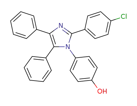 Molecular Structure of 1233762-71-4 (4-(2-(4-chlorophenyl)-4,5-diphenyl-1H-imidazol-1-yl)phenol)