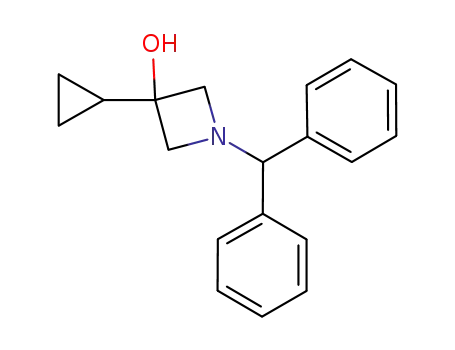 Molecular Structure of 848192-90-5 (1-benzhydryl-3-cyclopropyl-azetidin-3-ol)
