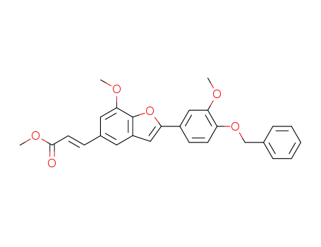 Methyl (2E)-3-[7-methoxy-2-[3-methoxy-4-(phenylmethoxy)phenyl]-5-benzofuranyl]-2-propenoate