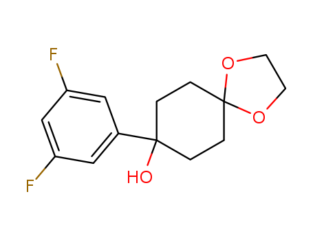 8-(3,5-difluorophenyl)-1,4-dioxaspiro(4,5)decan-8-ol
