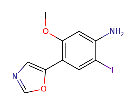 Benzenamine, 2-iodo-5-methoxy-4-(5-oxazolyl)-