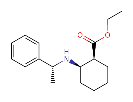 Cyclohexanecarboxylic acid, 2-[[(1R)-1-phenylethyl]amino]-, ethyl ester,
(1S,2R)-