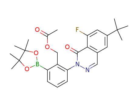 ACETIC ACID 2-(6-TERT-BUTYL-8-FLUORO-1-OXO-1H-PHTHALAZIN-2-YL)-6-(4,4,5,5-TETRAMETHYL-[1,3,2]DIOXABOROLAN-2-YL)BENZYL ESTER