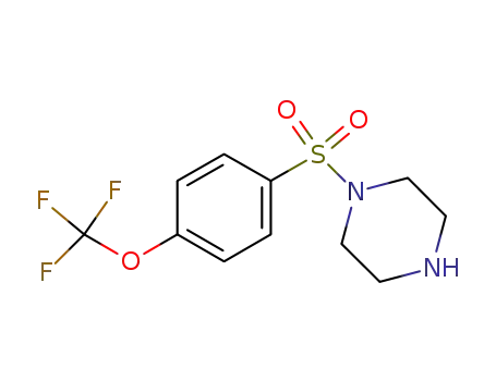 Molecular Structure of 756859-05-9 (1-[[4-(TRIFLUOROMETHOXY)PHENYL]SULFONYL]PIPERAZINE)