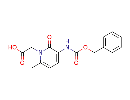 Molecular Structure of 147269-63-4 ((3-Benzyloxycarbonylamino-6-methyl-2-oxo-1,2-dihydro-1-pyridyl)acetic acid)
