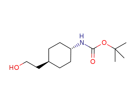 Molecular Structure of 917342-29-1 (CarbaMic acid, N-[trans-4-(2-hydroxyethyl)cyclohexyl]-, 1,1-diMethylethyl ester)