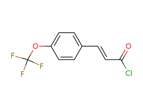 Molecular Structure of 183801-30-1 (2-Propenoyl chloride, 3-[4-(trifluoromethoxy)phenyl]-, (2E)-)