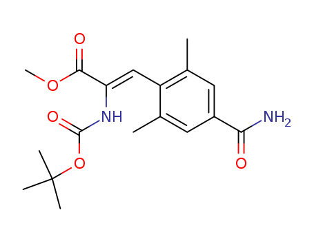 (Z)-2-tert-Butoxycarbonylamino-3-(4-carbamoyl-2,6-dimethyl-phenyl)acrylic acid methyl ester