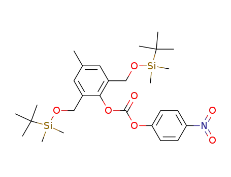 Carbonic acid,
2,6-bis[[[(1,1-dimethylethyl)dimethylsilyl]oxy]methyl]-4-methylphenyl
4-nitrophenyl ester