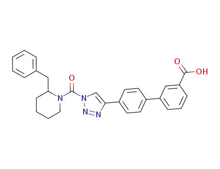 3-[4-[1-(2-Benzylpiperidine-1-carbonyl)triazol-4-yl]phenyl]benzoic acid