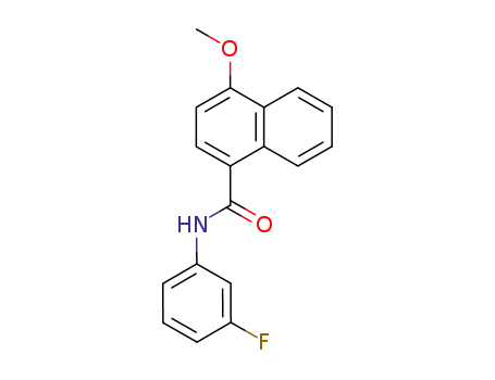 Molecular Structure of 745821-84-5 (4-methoxy-naphthalene-1-carboxylic acid (3-fluoro-phenyl)-amide)