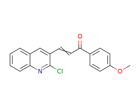Molecular Structure of 209599-89-3 (3-(2-chloro-3-quinolinyl)-1-(4-methoxyphenyl)-2-propen-1-one)