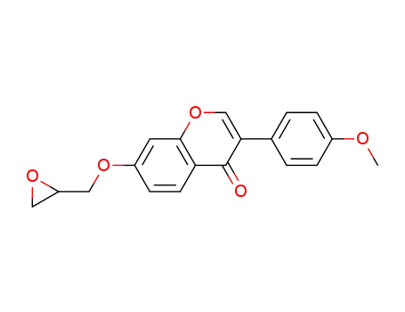 Molecular Structure of 1013635-15-8 (3-(4-methoxyphenyl)-7-(oxiran-2-ylmethoxy)-4H-chromen-4-one)