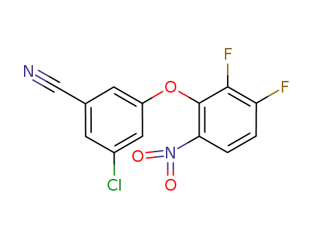 Molecular Structure of 770719-09-0 (3-chloro-5-[(2,3-difluoro-6-nitrophenyl)oxy]benzonitrile)