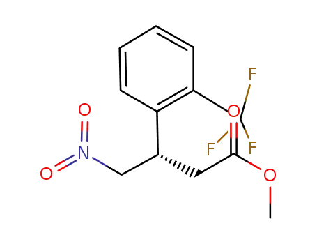 Molecular Structure of 1032199-09-9 (methyl (S)-4-nitro-3-(2-trifluoromethylphenyl)butyrate)