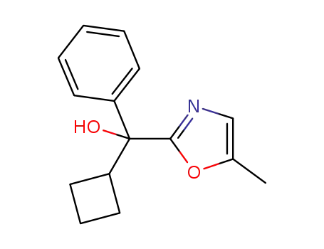 Molecular Structure of 1046818-32-9 (cyclobutyl-(5-methyl-oxazol-2-yl)-phenyl-methanol)