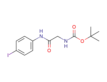 Molecular Structure of 216774-64-0 ([(4-iodophenylcarbamoyl)methyl]carbamic acid tert-butyl ester)