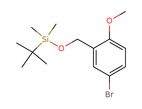 Molecular Structure of 201150-66-5 (Silane,
[(5-bromo-2-methoxyphenyl)methoxy](1,1-dimethylethyl)dimethyl-)