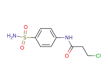 Molecular Structure of 104246-29-9 (N-[4-(AMINOSULFONYL)PHENYL]-3-CHLOROPROPANAMIDE)